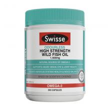 Swisse 高含量无腥野生鱼油fish oil 1500mg 200c（运输途中的物理变化，融化、断裂、变形、结冰等情况，不予理赔）
