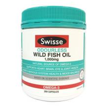 SWISSE 无腥野生鱼油1000mg 200粒（运输途中的物理变化，融化、断裂、变形、结冰等情况，不予理赔）
