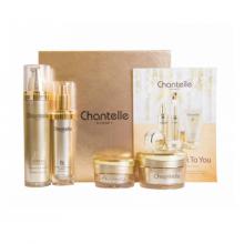 【送粉色面膜4片】Chantelle Gift Pack 羊胎素四件套+4片香娜粉膜