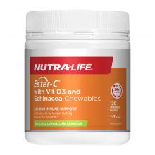 NUTRALIFE ESTER-C VC纽乐 活性维生素C+抗病毒紫锥花 +维生素D复合片剂  120片