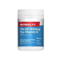 NutraLife纽乐深海鱼油FishOil-1500mg+VD-180s（运输途中的物理变化，融化、断裂、变形、结冰等情况，不予理赔）