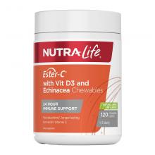 NUTRALIFE ESTER-C VC纽乐 活性维生素C+抗病毒紫锥花 +维生素D复合片剂  12...