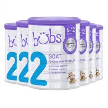 【6罐直邮】Bubs 贝儿 婴幼儿配方羊奶粉2段（6-12月）800g*6罐