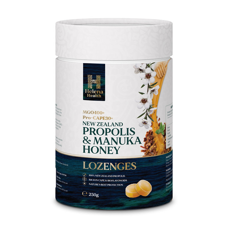 Helena Health 麦卢卡蜂蜜蜂胶润喉糖mgo400 Pro Cape30 250g 保健品 澳新美淘网